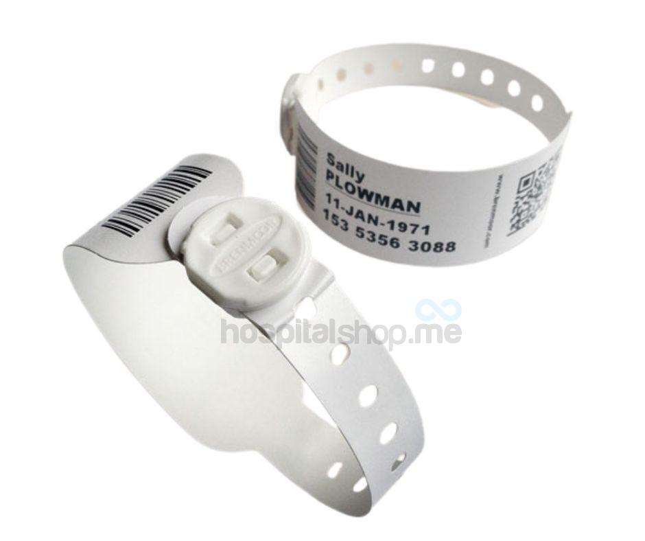 Brenmoor ID Wrist Band & Clasps White Fast100 82422