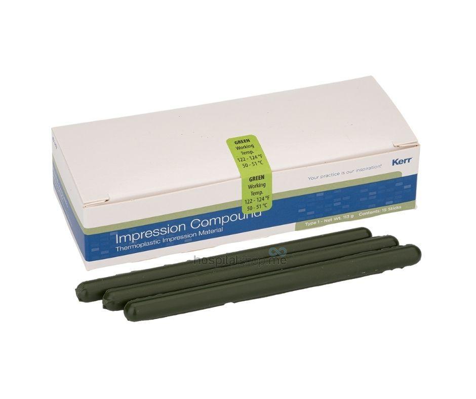 Kerr Impression Compound Green Stick 113 gms 15pcs 00444
