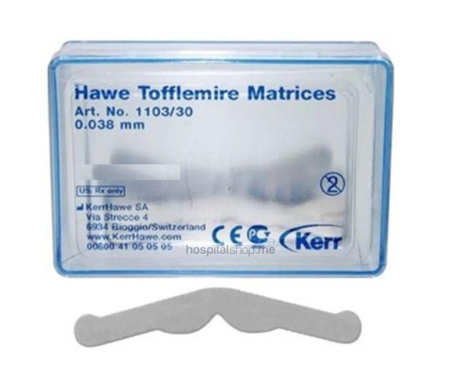 Kerr Hawe Tofflemire Matrices 0.038 mm 30pcs 1103/30