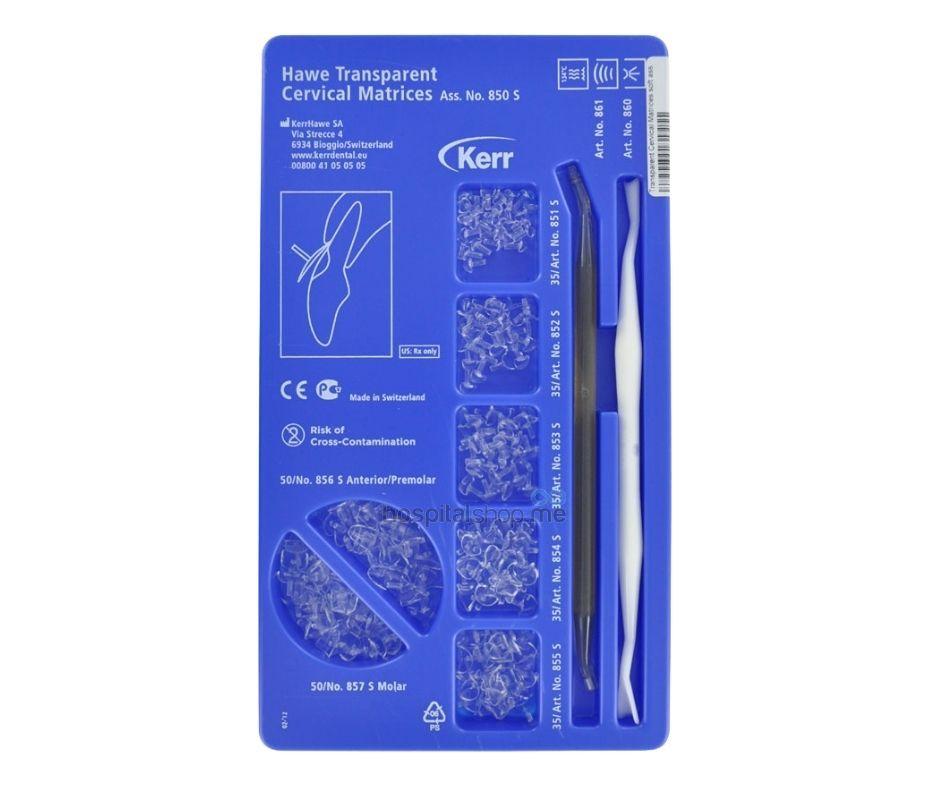 Kerr Hawe Transparent Cervical Matrices Assortment Clear Kit 850s