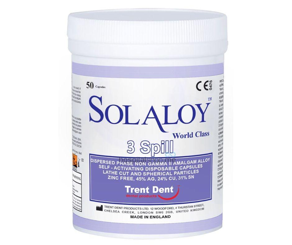 TrentDent SolAloy Dental Amalgam Capsules 3 Spill 50 capsules 4002006
