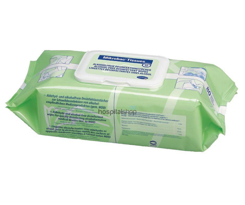 Bode Mikrobac Surface Disinfectant Tissue Wipes 80 per pouch 9813875 9818080