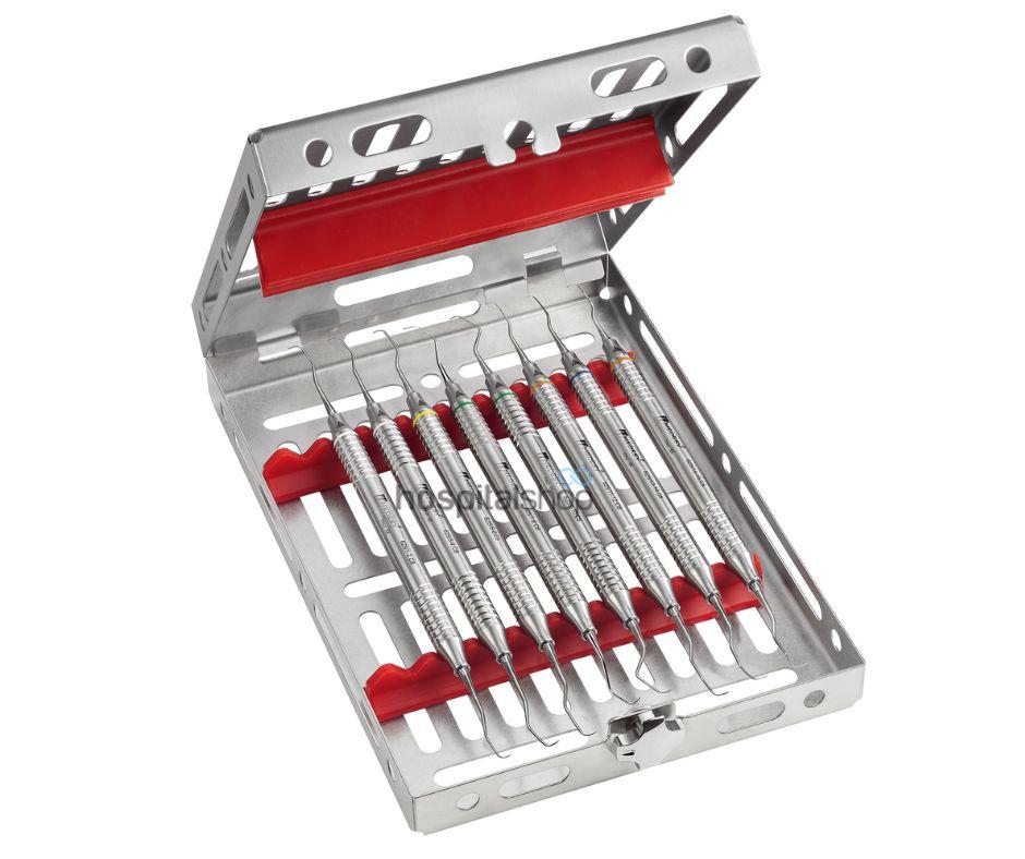 Medesy Gracey Periodontal Curette Kit Aluminum Handle 8pcs 628/KIT C8