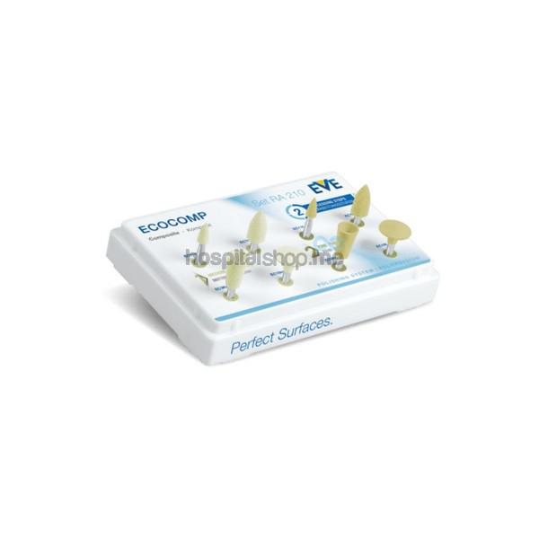 EVE ECOCOMP RA 210 2-Step Polishing Composite, Hybrid Ceramic Fine, Medium Cup, Flame, Lense, Small Point Shape Green/Cream Kit 9071