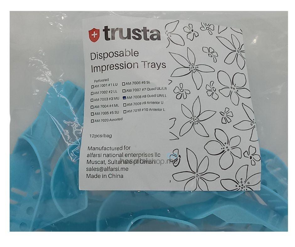 Trusta Impression Tray Disposable Upper Right &Lower Left 12Pcs AM7008 2380089