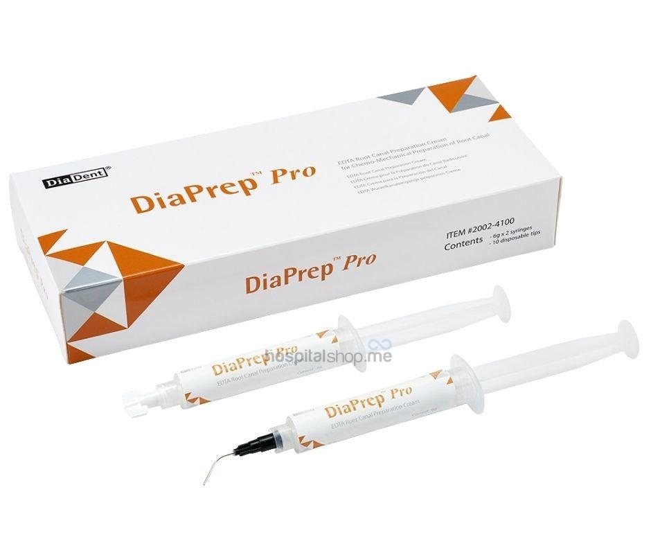 Diadent Diaprep Pro EDTA Root Canal Preparation Cream 17% with Urea Peroxide 6 gms White 2pcs 2002-4100