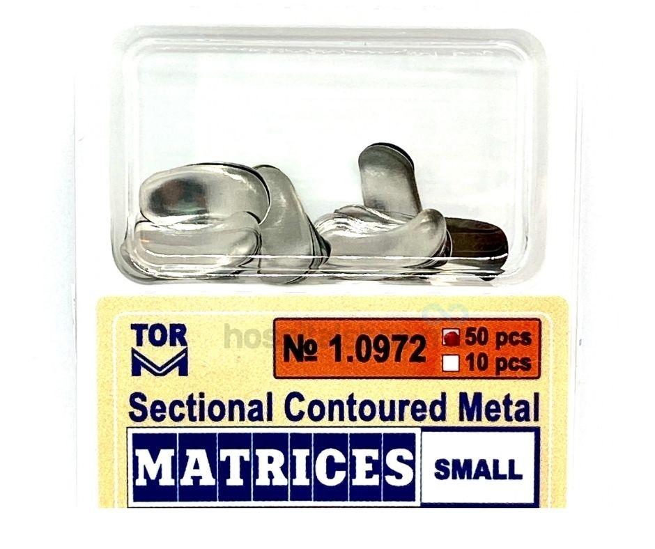 TOR VM Sectional Contoured Metal Titanium Matrices Small 50pcs 1.0972Ti (50)