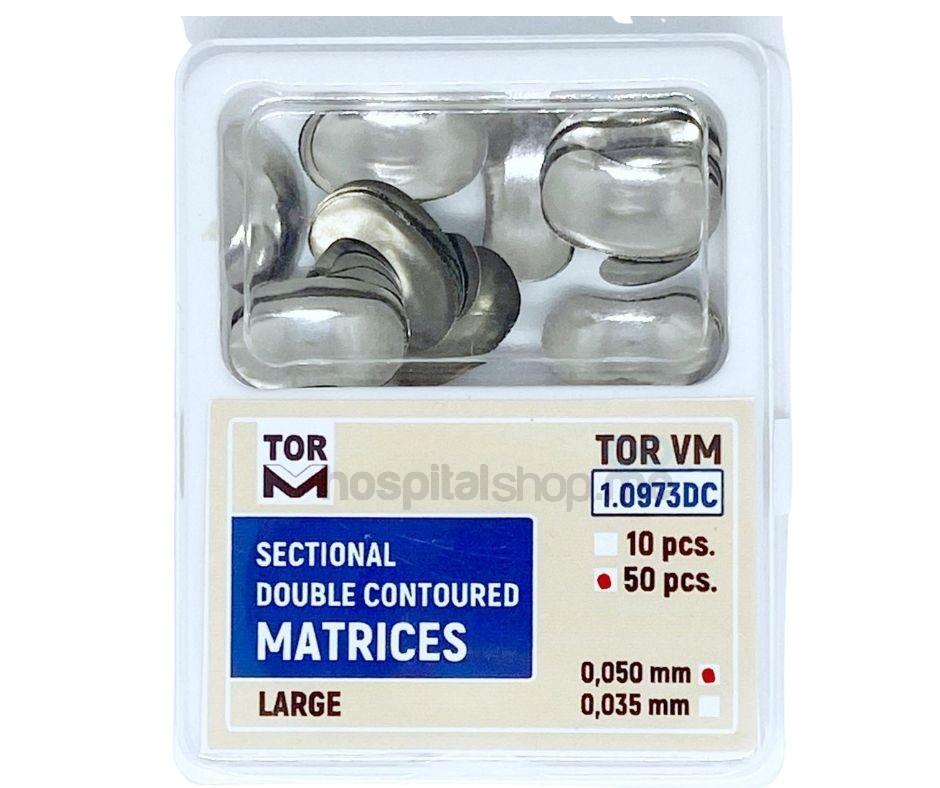 TOR VM Sectional Contoured Metal Double Curved Matrices Large 50pcs 1.0973DC (50)