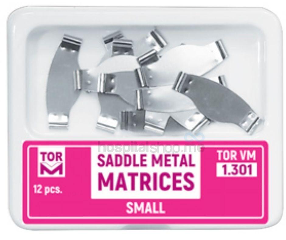 TOR VM Saddle SS Matrices Small Standard Shape for Enlarged Gingival Ledge #0.050mm 12Pcs 1.301(3) (0.050mm)