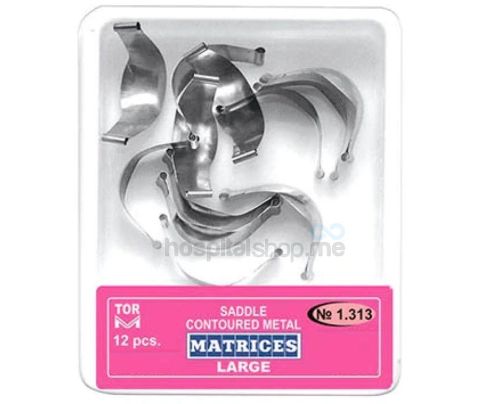 TOR VM Saddle SS Matrices Contoured Large Standard Shape #0.050mm 12Pcs 1.313(1) (0.050mm)