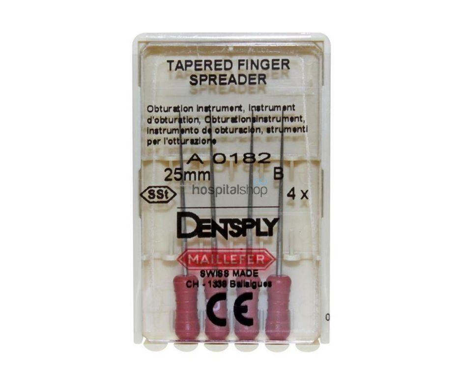 Dentsply Finger Spreaders SS 25mm B Red 4Pcs A018202500200
