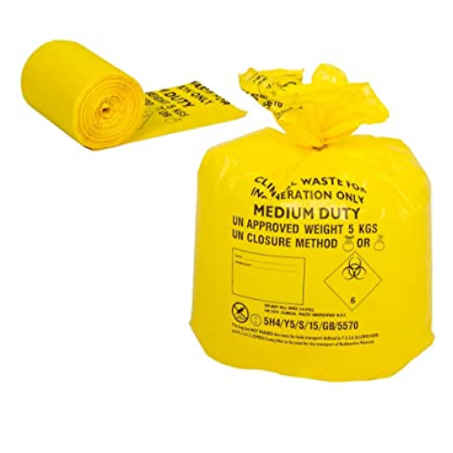  GV Health Biohazard Bag Yellow Small 17